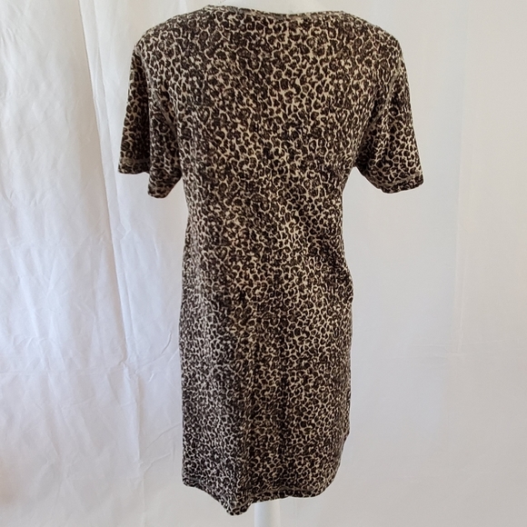 Liz & Co Women's Casual Short-sleeved Leopard Print Dress - Picture 5 of 9
